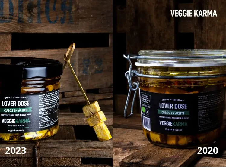 Two ways to pack our vegan feta 